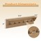 Wall Mounted Coat Rack with Shelf, 6 Hooks & Top Storage Engineered Wood
